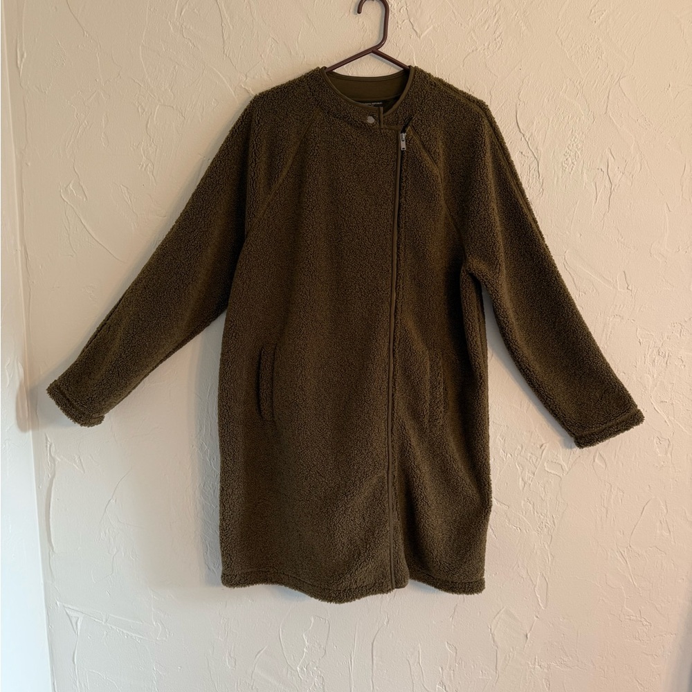 Banana Republic Dark Olive/brown Teddy Jacket